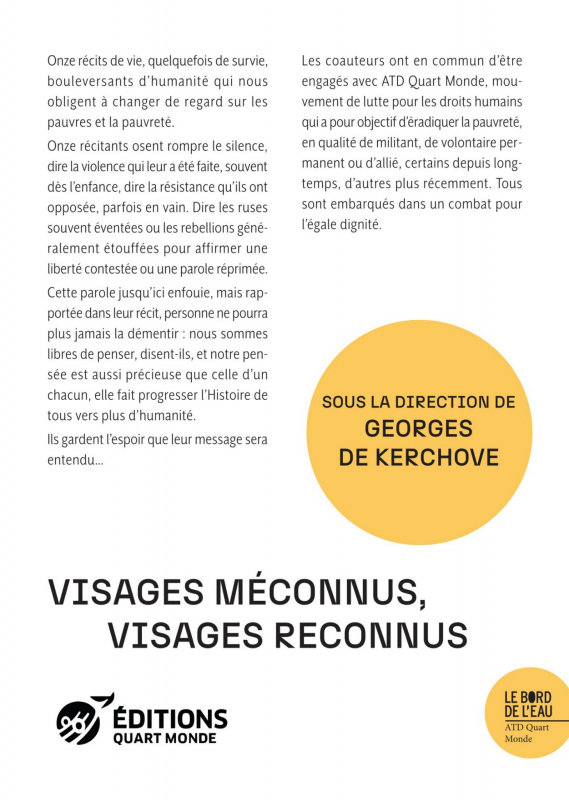 Visages méconnus, visages reconnus, coordonné par Georges de Kerchove